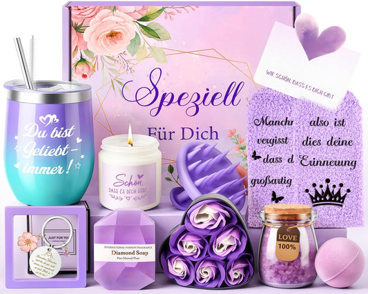 Giftota Geschenke für Frauen, 11-tlg. Spa Selfcare Geschenkidee für Frauen, Wellness Geschenkset Freundin Geburtstag Valentinstag Muttertag Weihnachtstag Geschenkideen Mama, Schwester, Beste Freundin